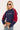 Rusty South Of The River Oversize Crew Fleece Navy/Red