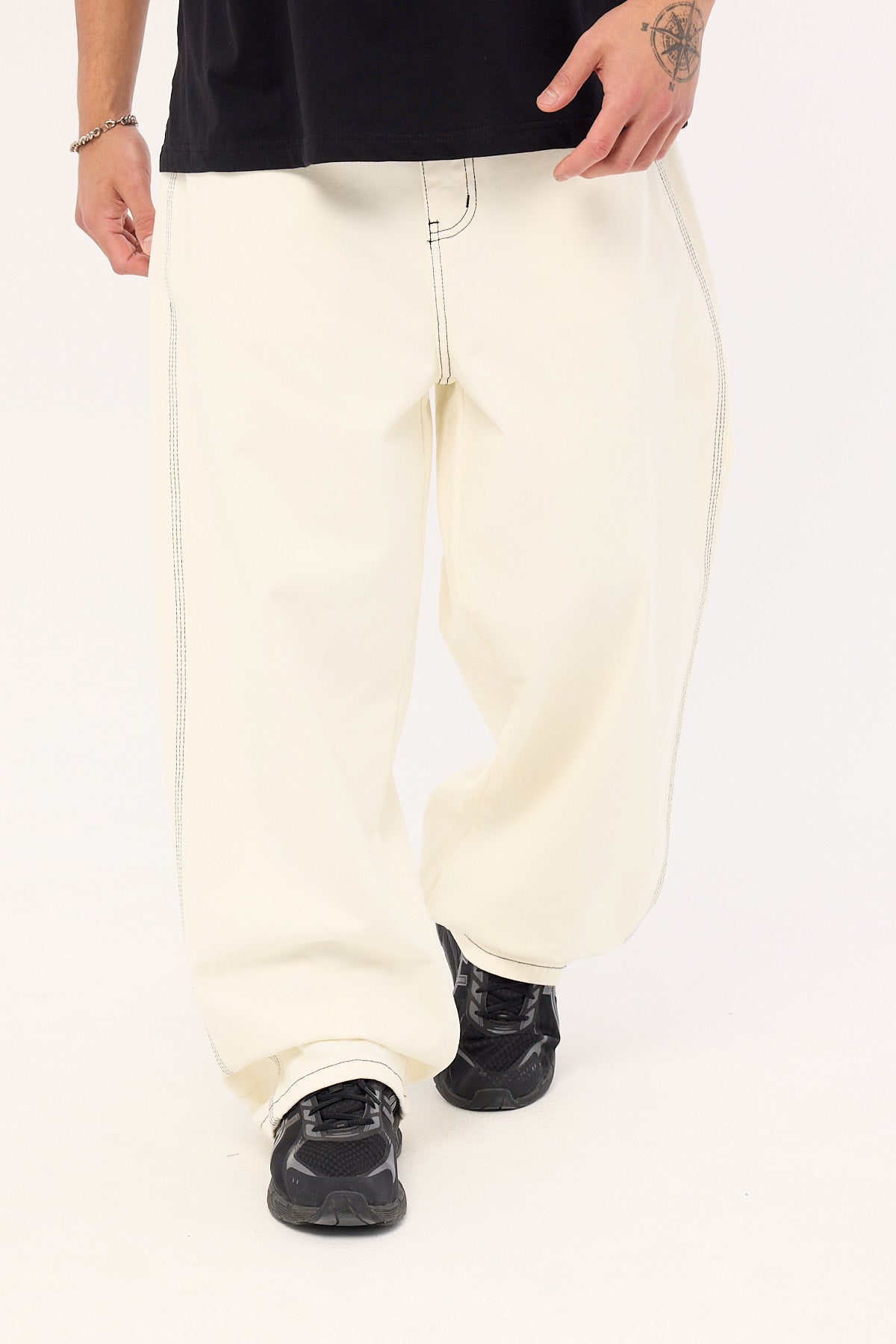 Neovision Radical Behemoth Super Baggy Jean Stone White