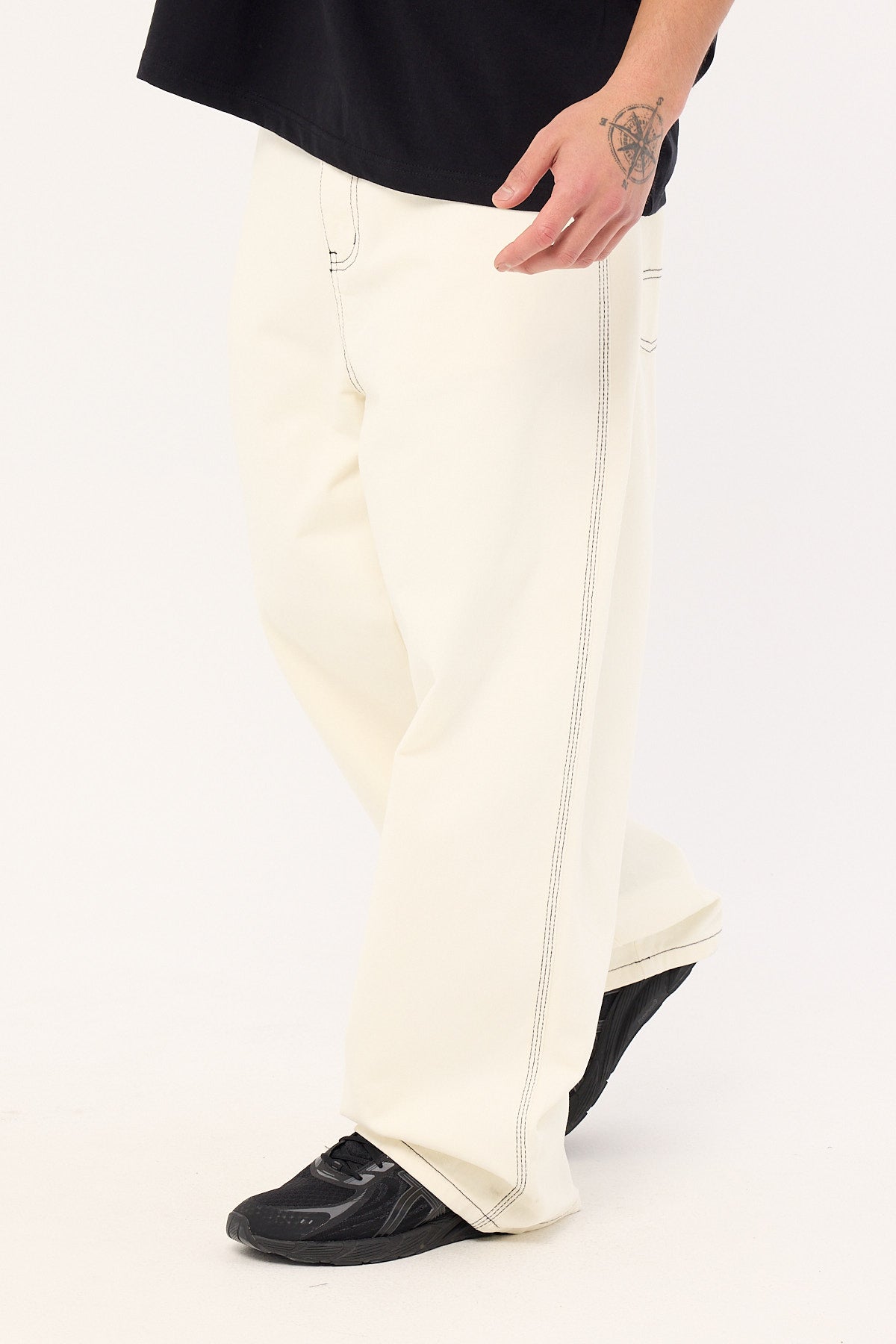 Neovision Radical Behemoth Super Baggy Jean Stone White