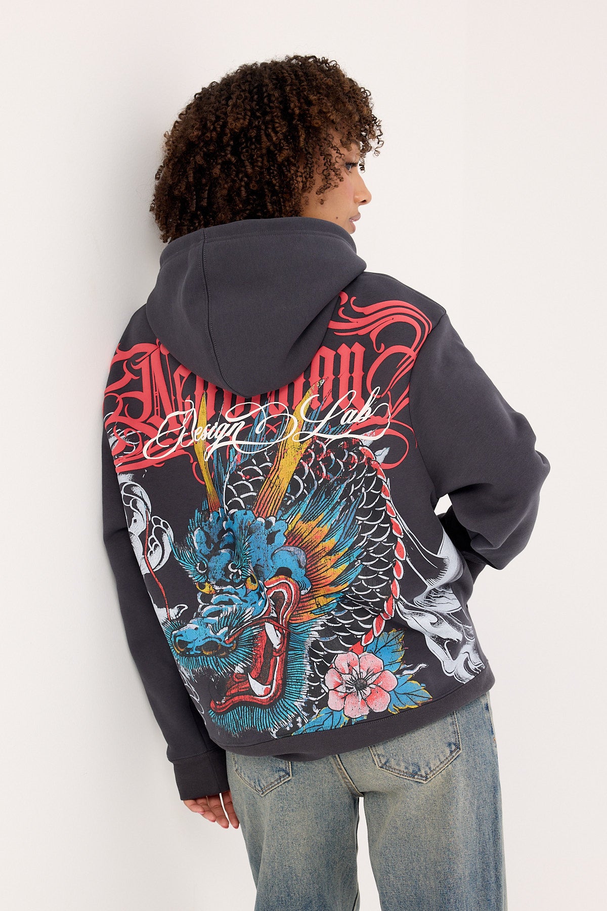 Neovision Yokai Relaxed Hoodie Washed Black