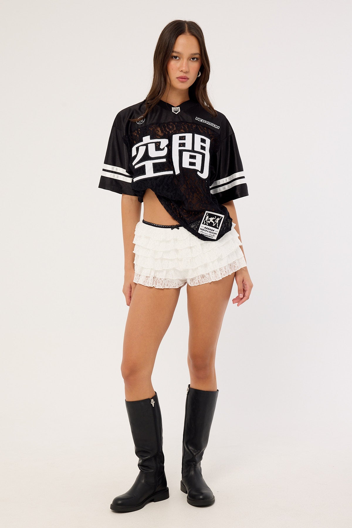 Neovision Netrif Lace V Neck Jersey Black