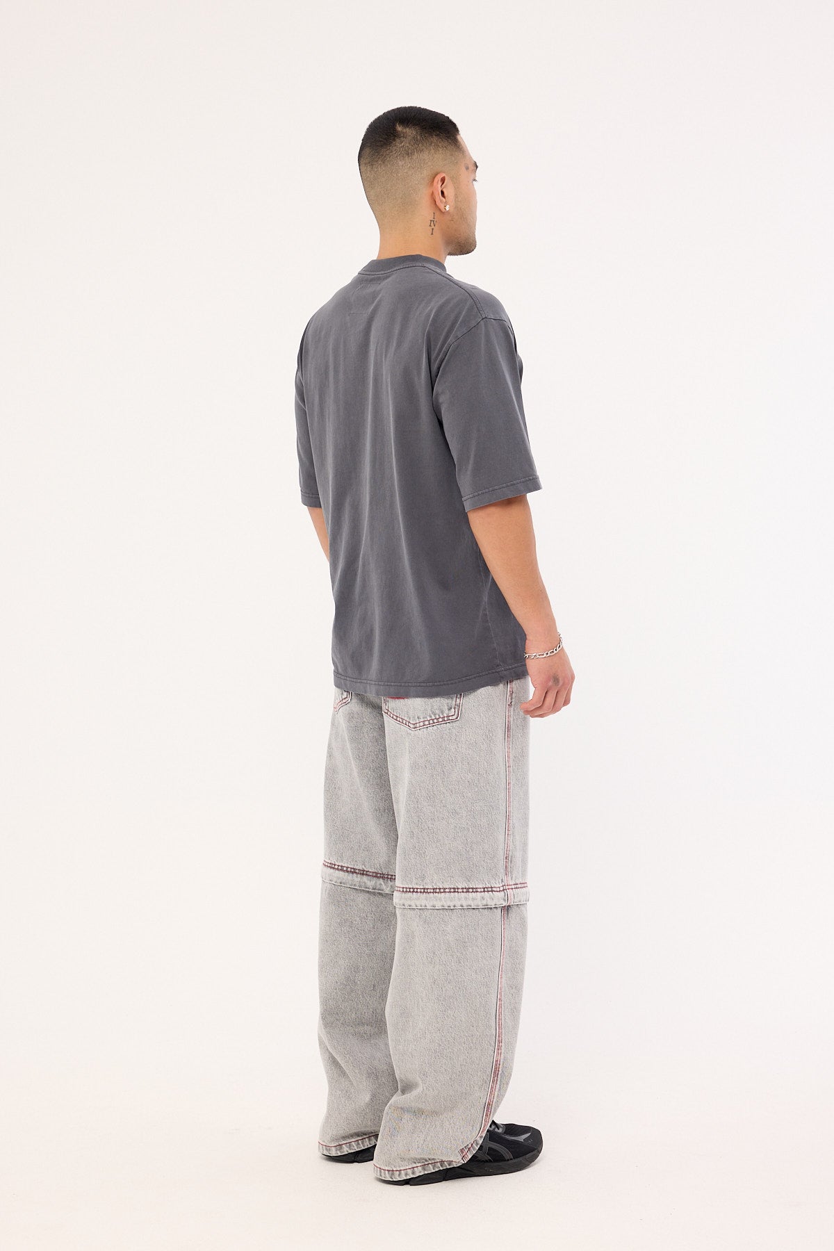 Neovision Krook Zip Off Behemoth Super Baggy Jean Light Grey