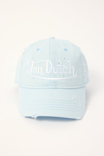 Von Dutch Baby Blue Diamonte Cap Blue
