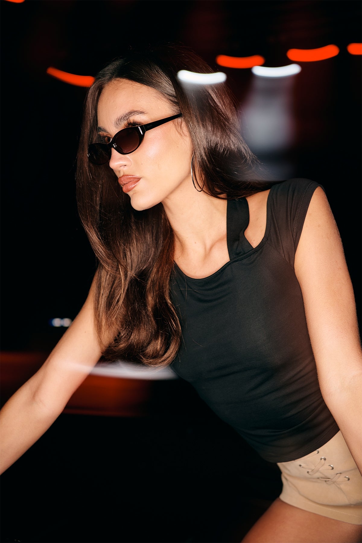 Luck & Trouble Layered Halter T-shirt Black