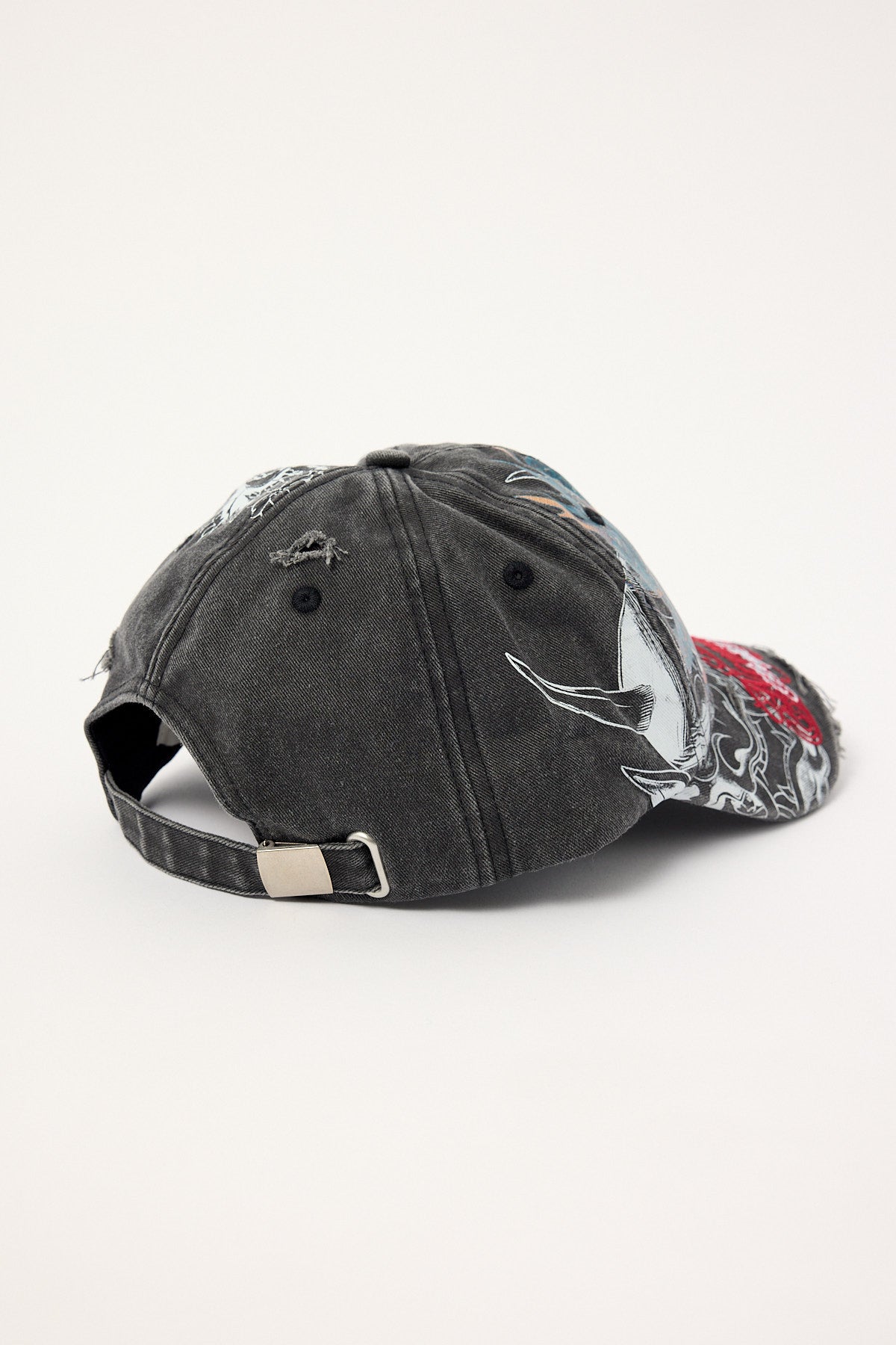 Neovision Yokai Distressed Dad Cap Washed Black