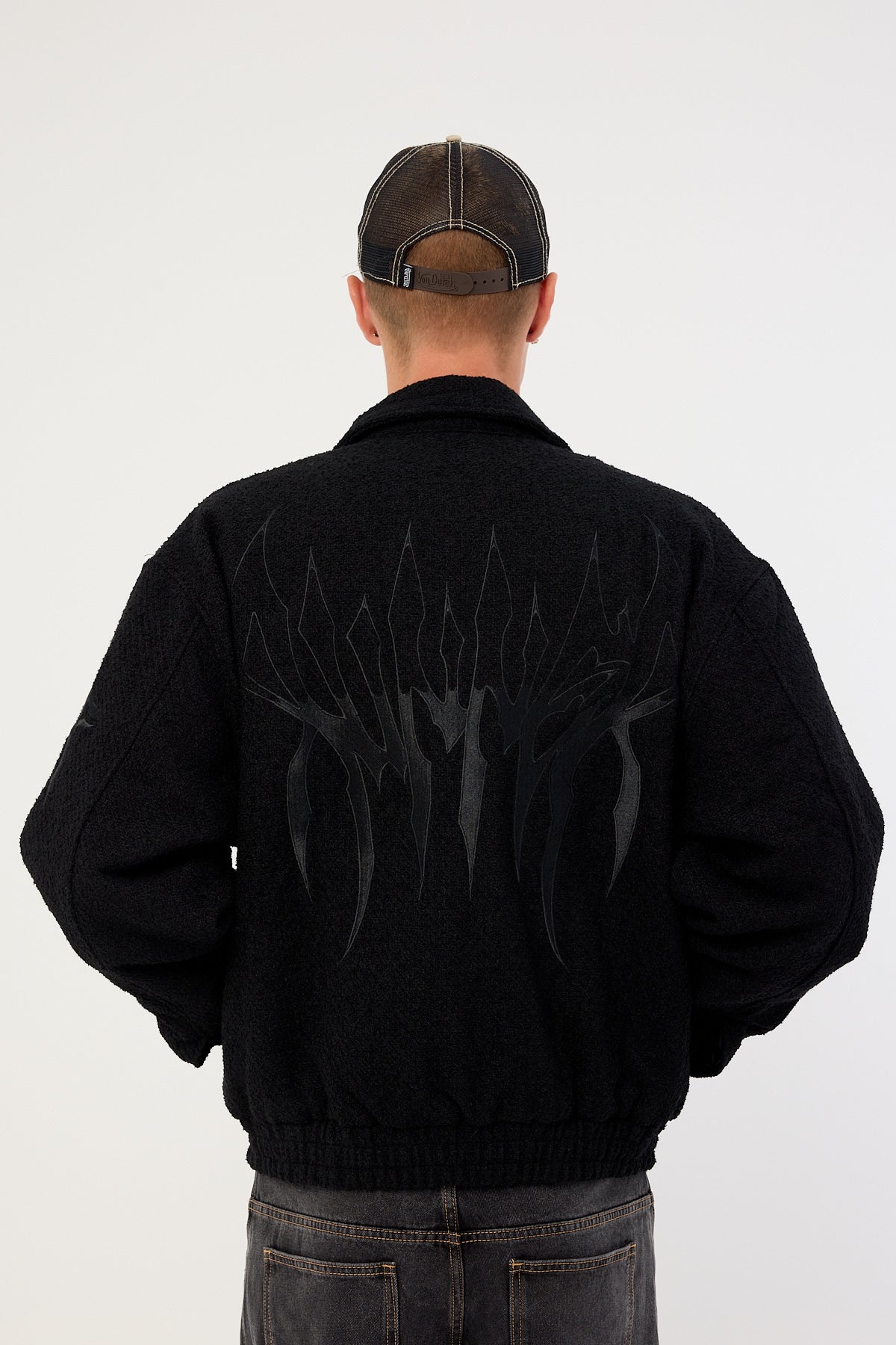 Front Runner Boucle Bomber Jacket Black