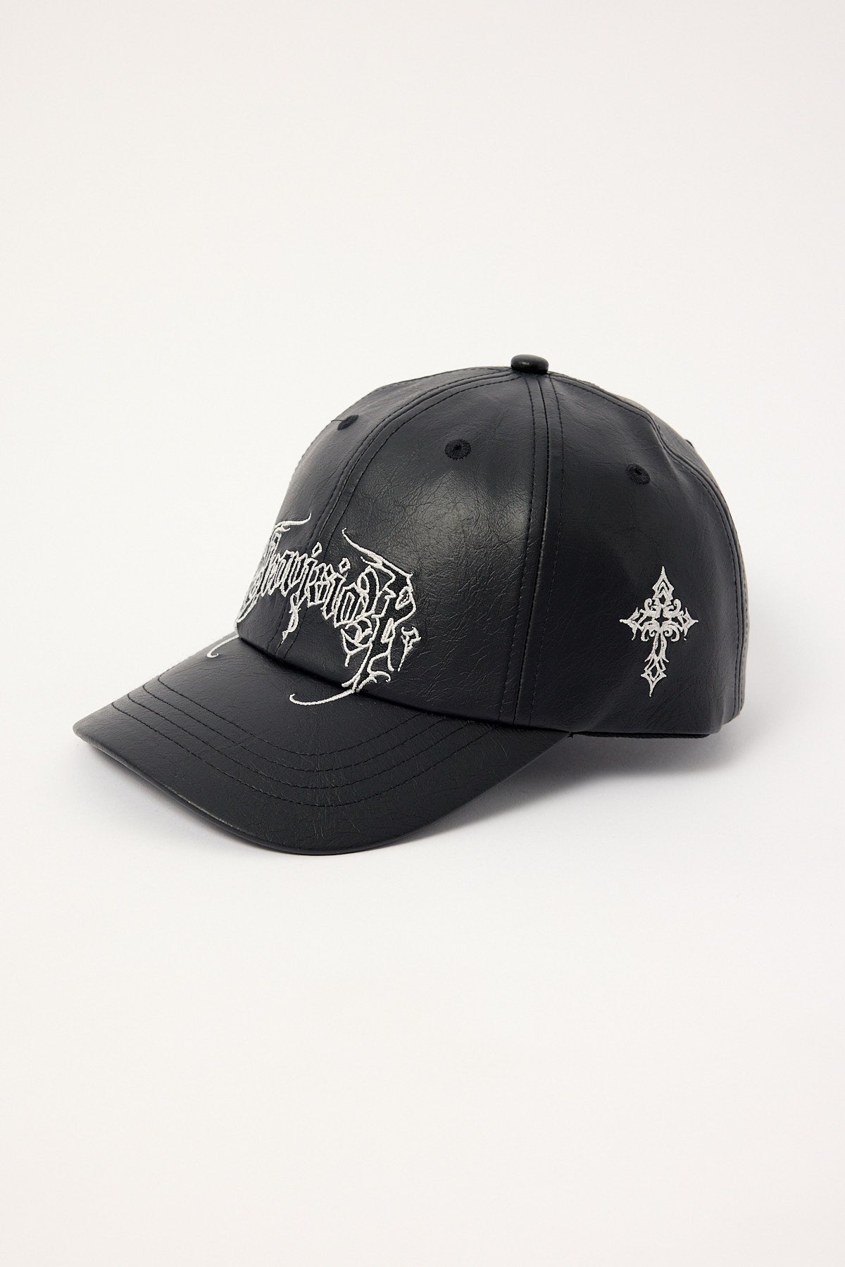 Neovision Sanctum PU Leather Dad Cap Washed Black