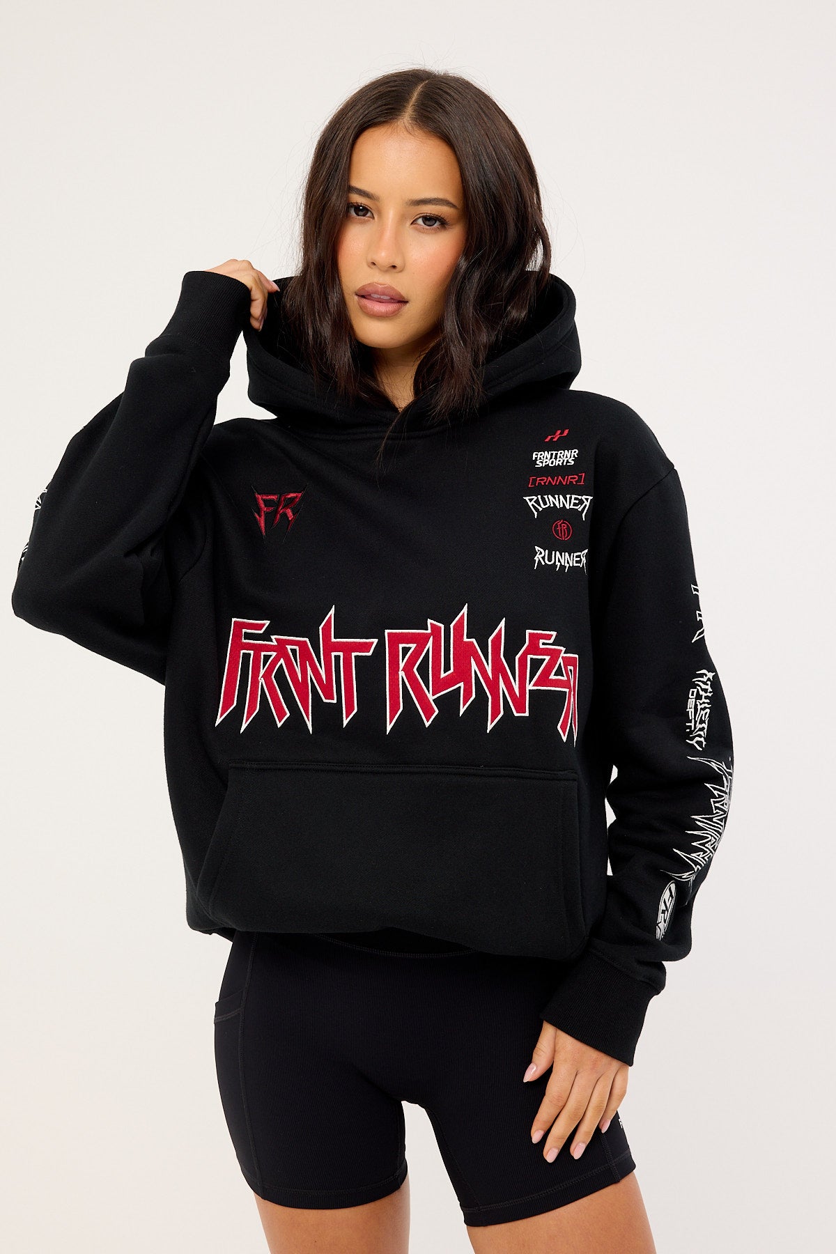 Front Runner Tagged Women's Hoodie Black