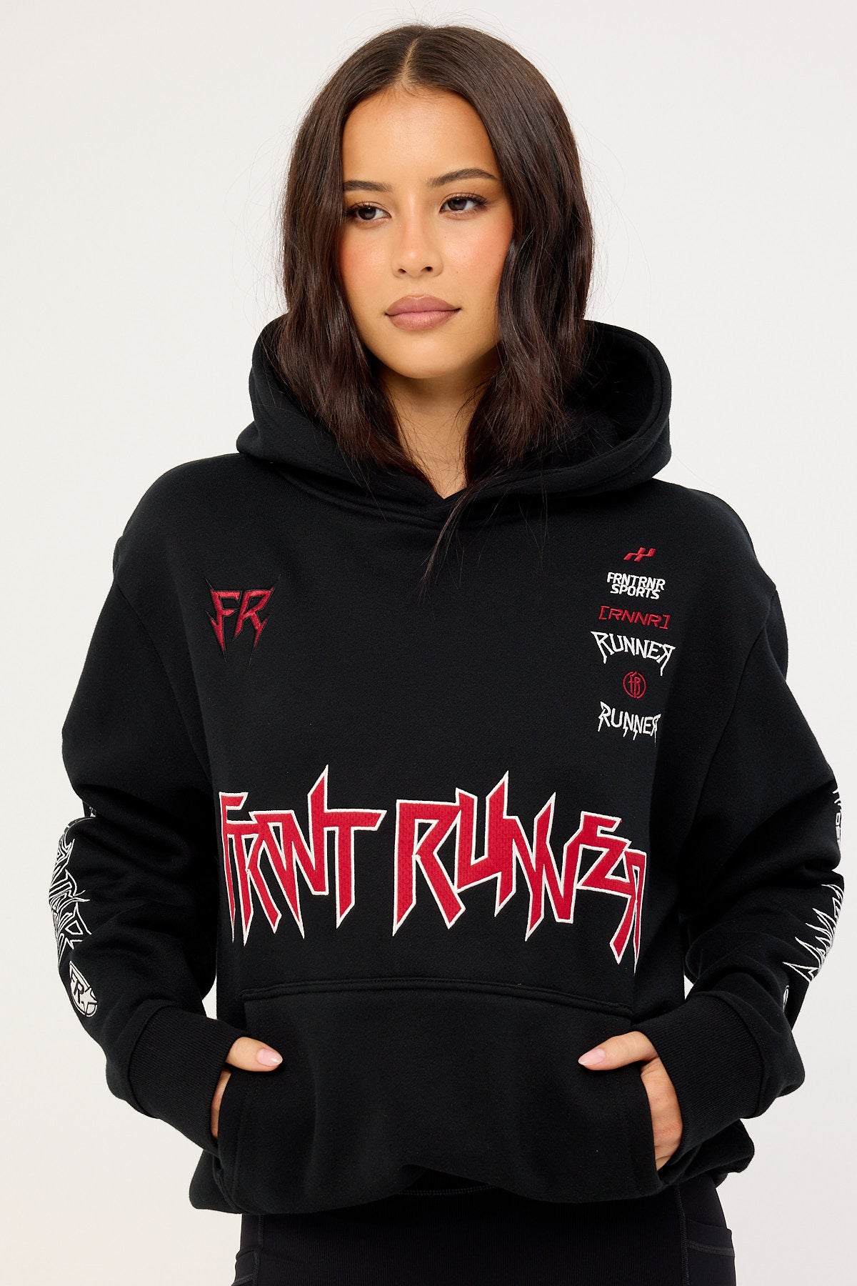 Front Runner Tagged Women's Hoodie Black