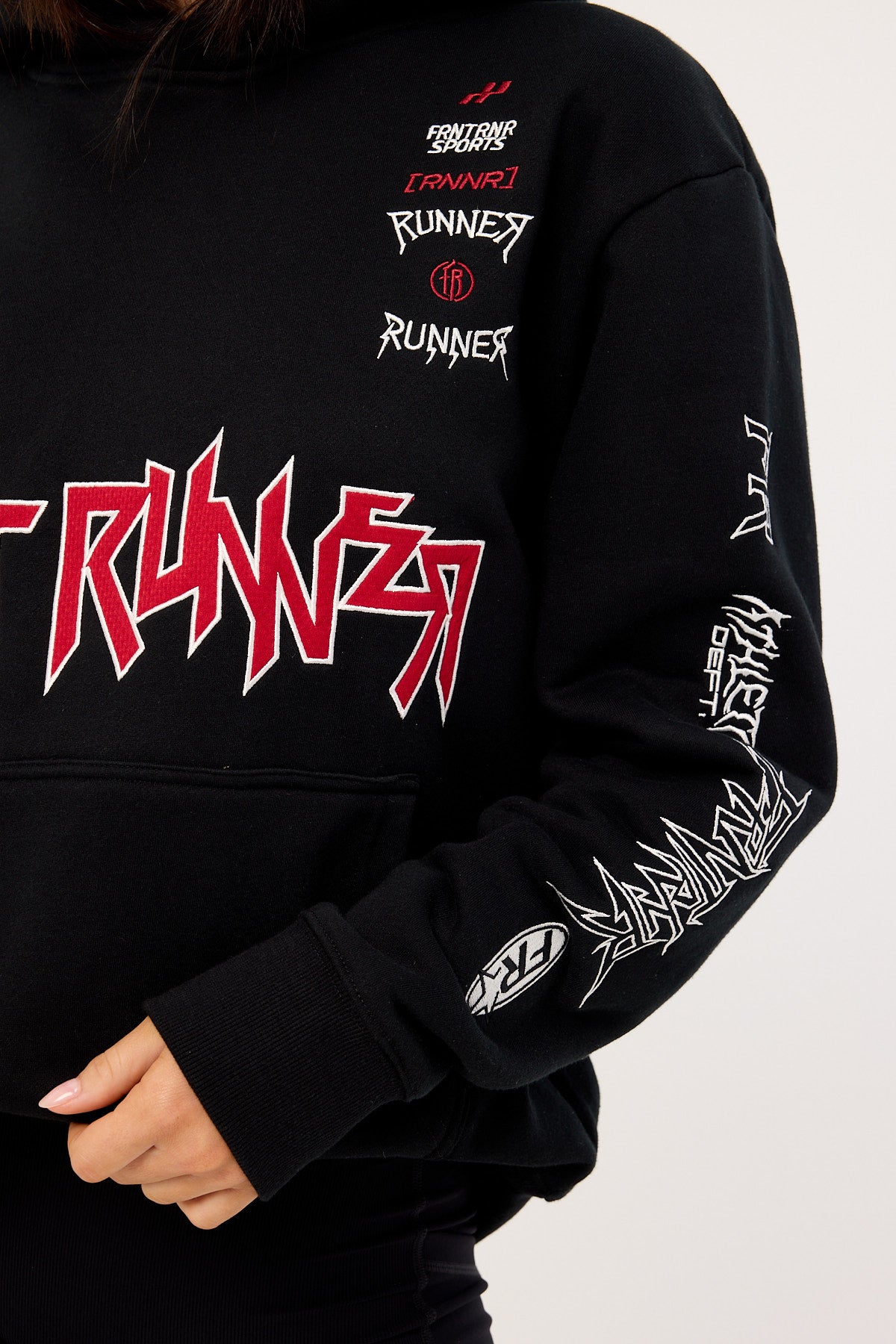 Front Runner Tagged Women's Hoodie Black