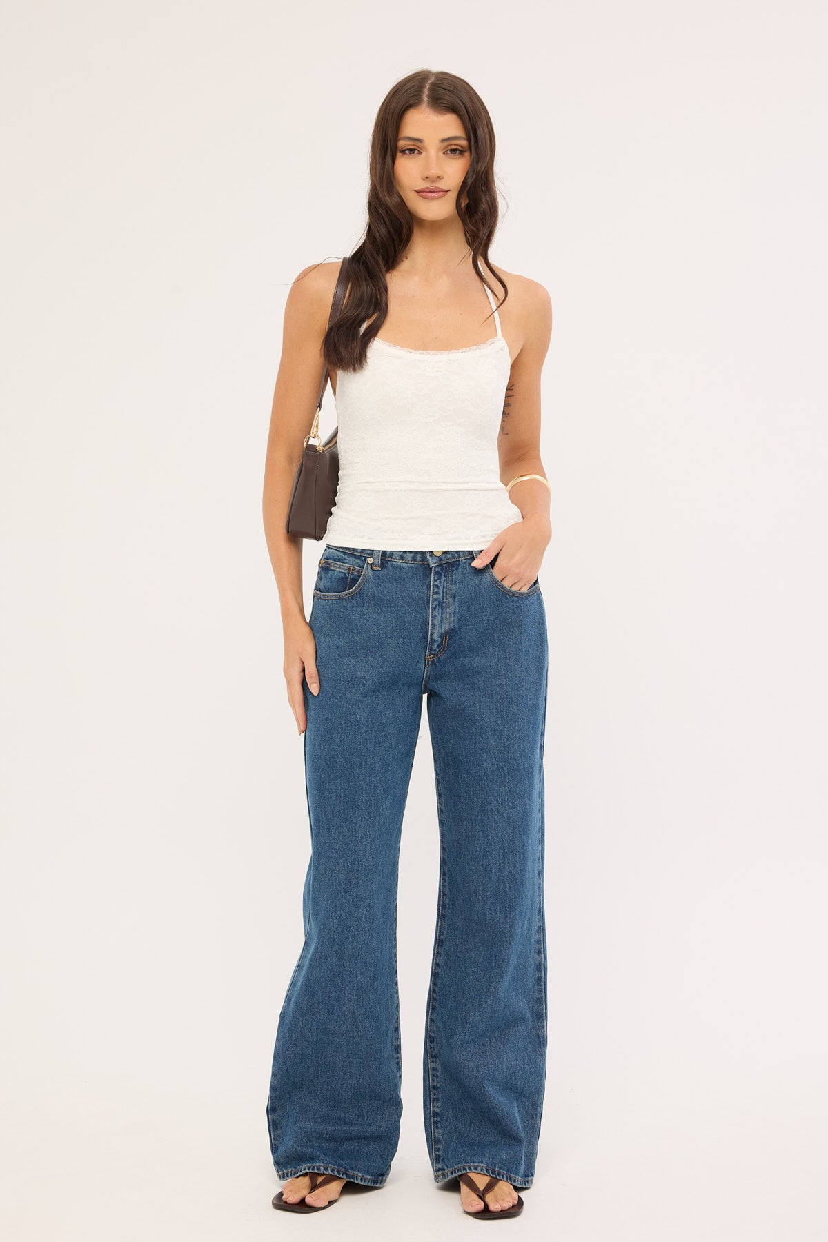 Luck & Trouble Kiya Lace Top White