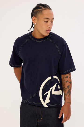 Rusty Pablo Cropped Heavy Tee Navy