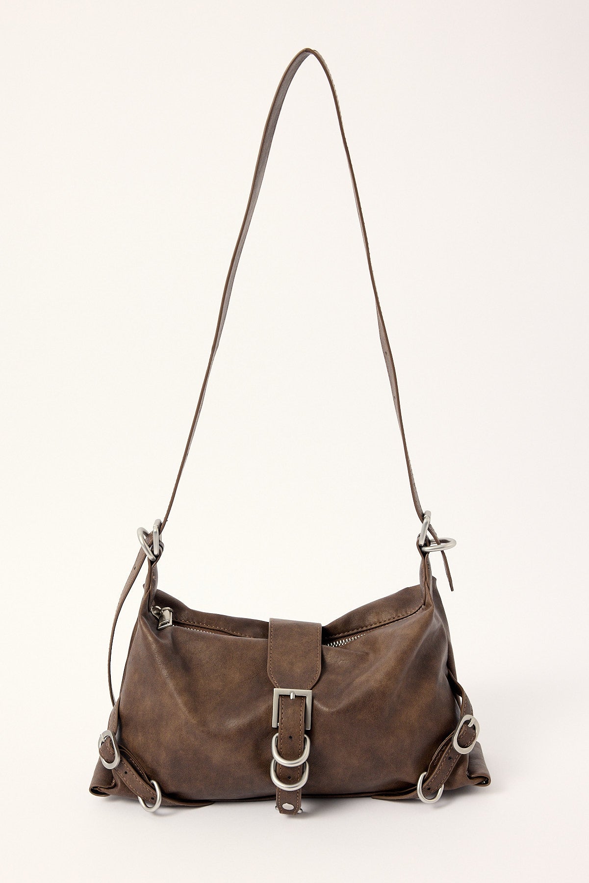 Neovision Nebulous Buckle Slouch Bag Washed Brown