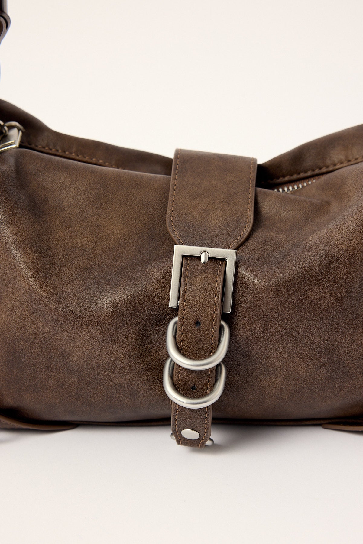 Neovision Nebulous Buckle Slouch Bag Washed Brown