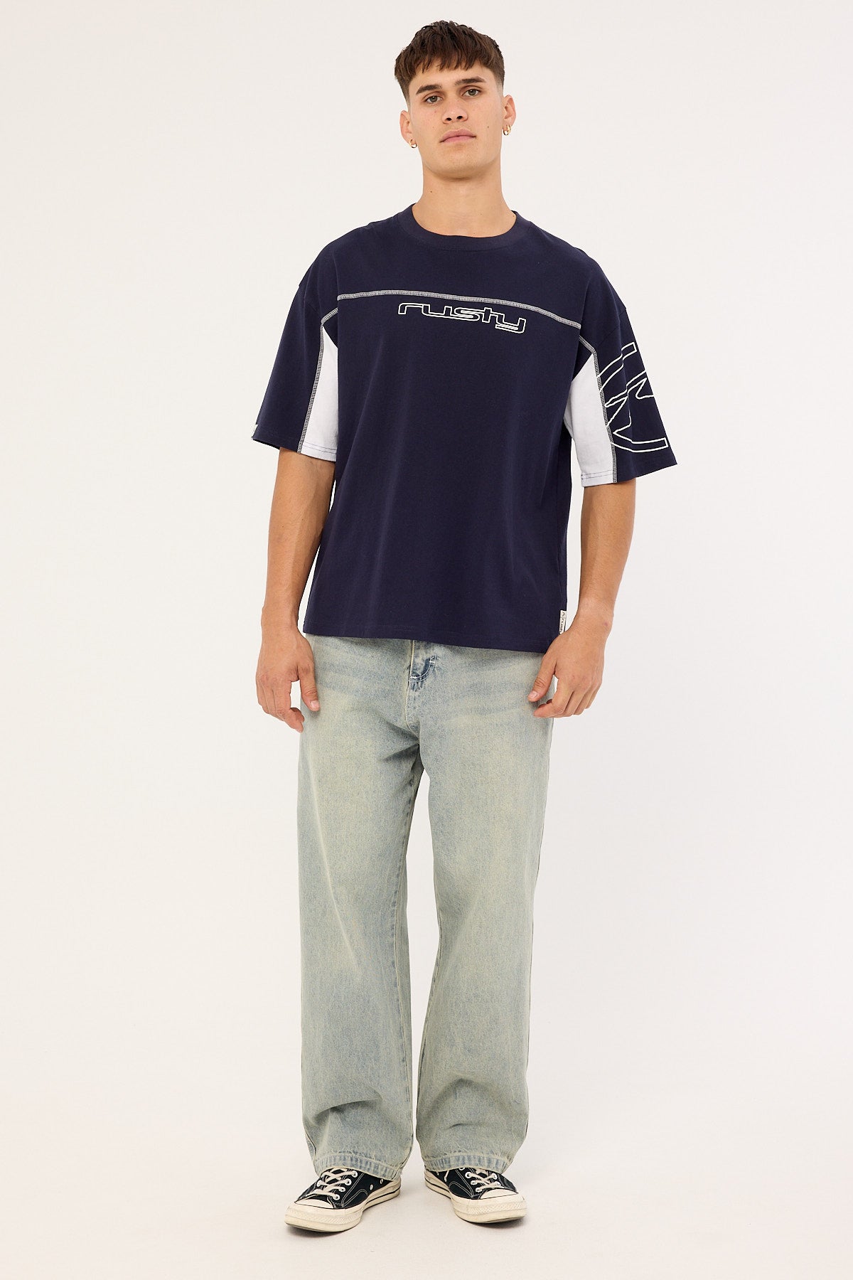 Rusty Cyberwave 2.0-? Tee Navy Blue