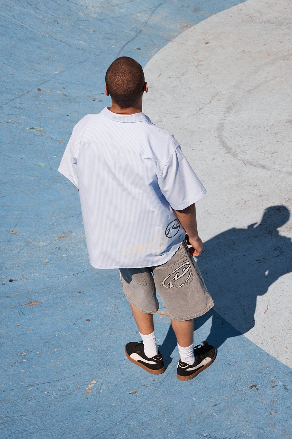 Rusty Hoodus Pinstripe Shirt Sky Blue