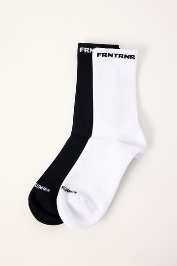 Front Runner FRNTRNR Socks 2 Pack Black/White