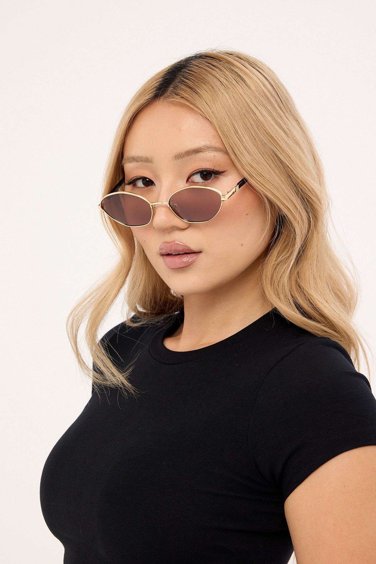 Le Specs Le Bebe Gold Brown Mono