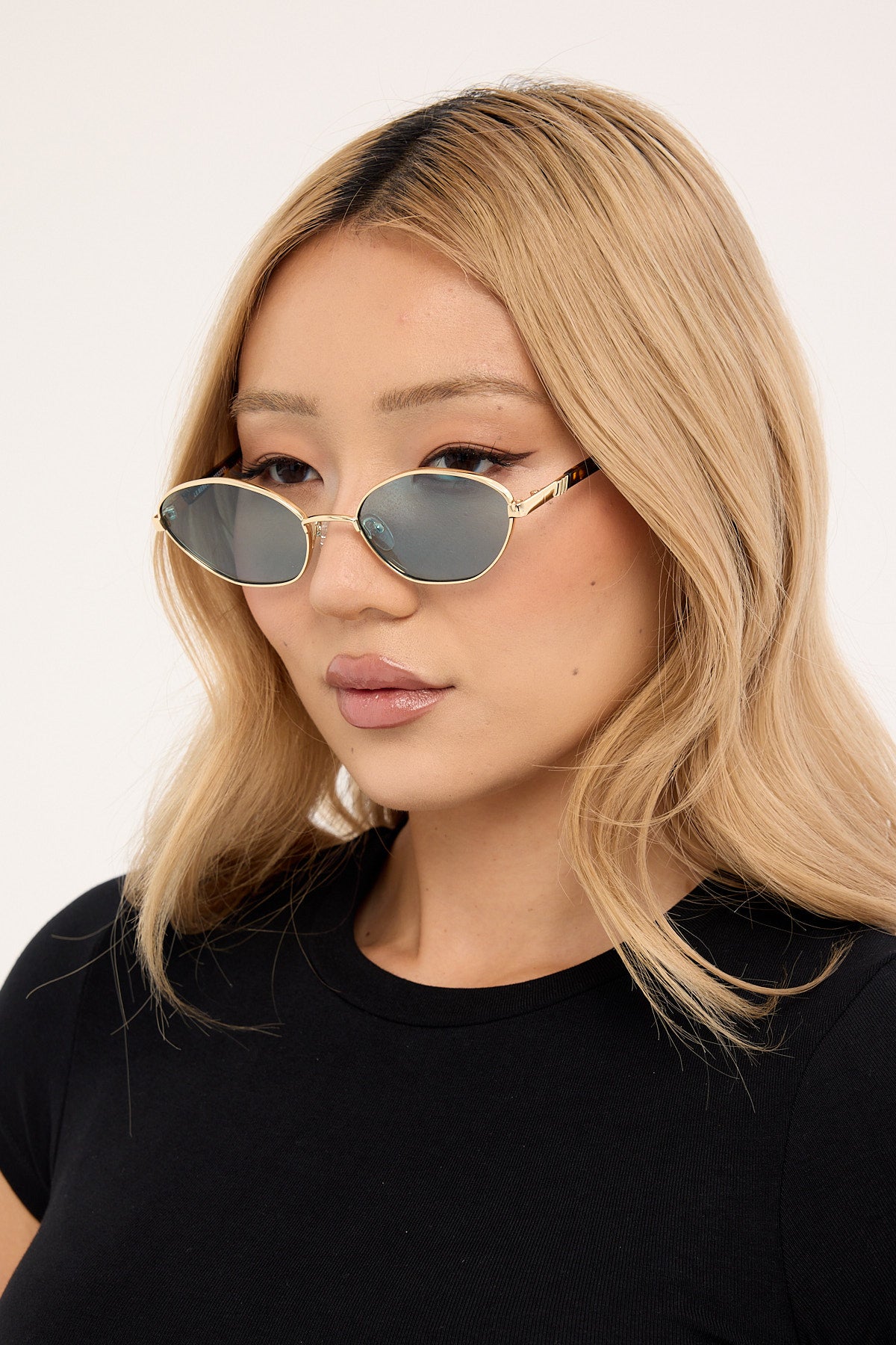 Le Specs Le Bebe Gold Aqua Mono