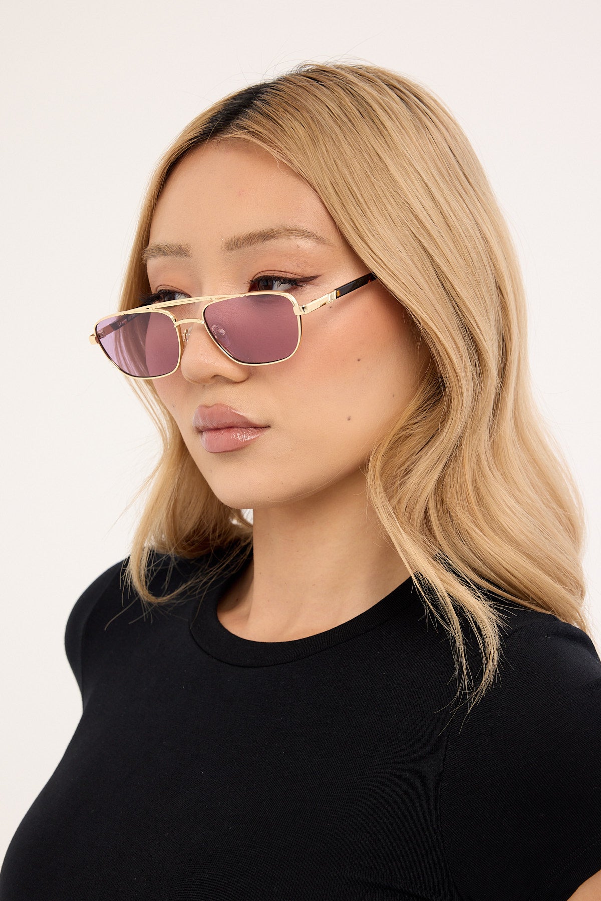 Le Specs Le Mimi Gold Violet Mono