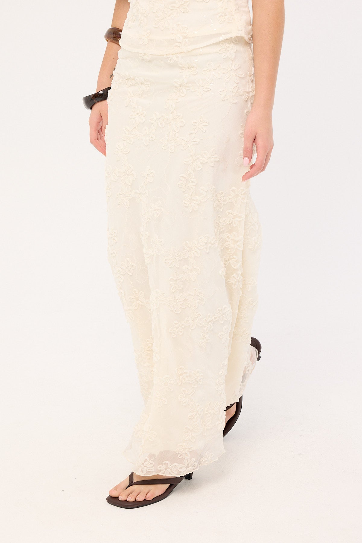 Luck & Trouble Nala Maxi Skirt Cream