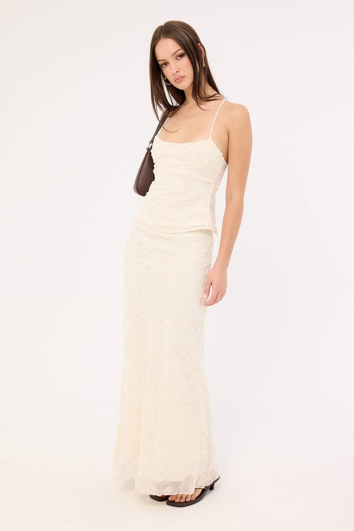 Luck & Trouble Nala Maxi Skirt Cream