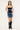 Rusty Demi Queen Fitted Cami Top Navy Blue &amp; White