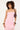 Luck & Trouble Malia Strapless Asymmetrical Midi Dress Pink