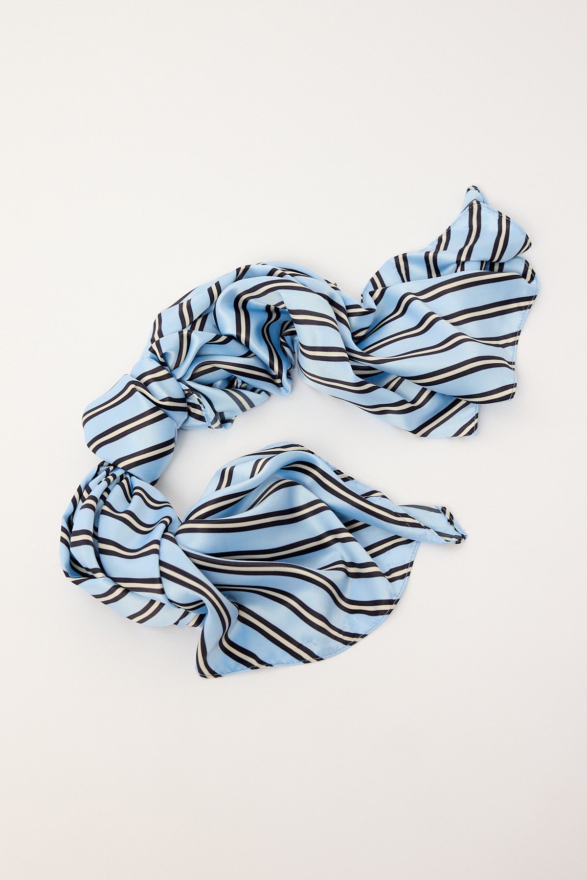 Luck & Trouble Mediterranean Stripe Scarf Blue Stripe