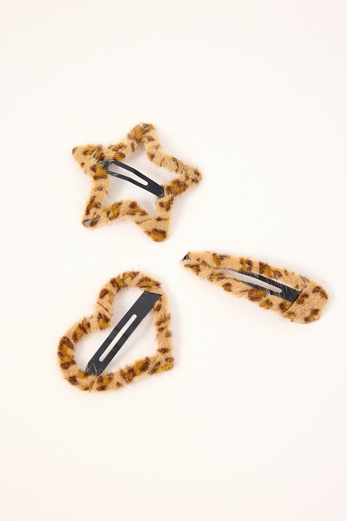 Token Fluffy Hair Clip Pack Animal Print