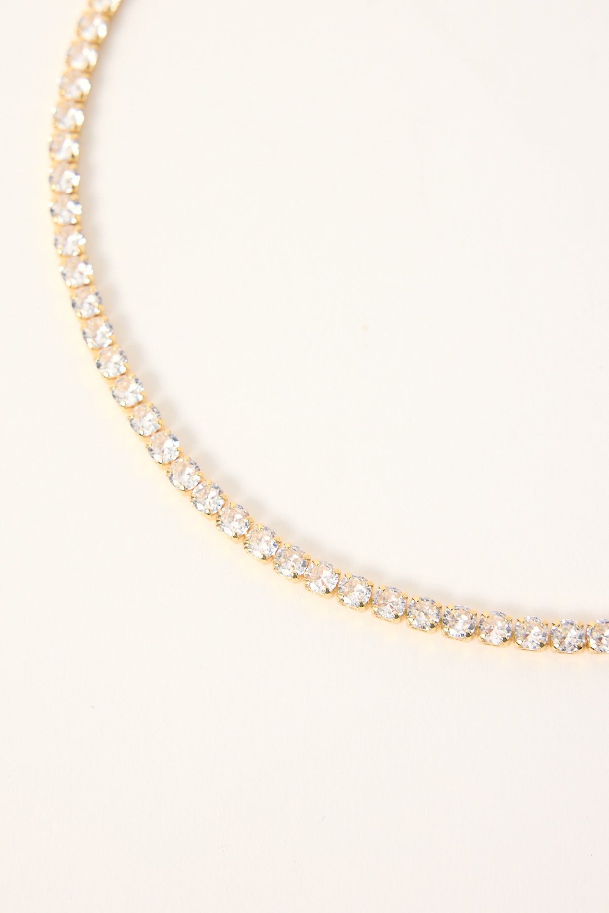 Token Tennis Necklace Gold