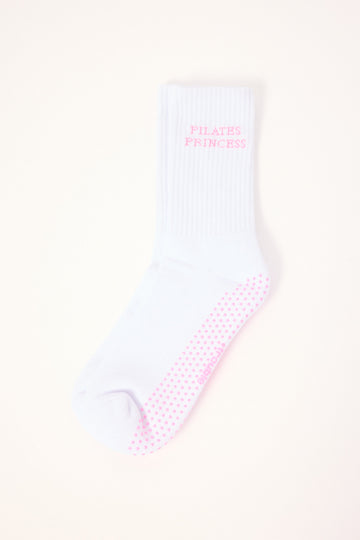 Luck + Trouble Pilates Princess Sock White