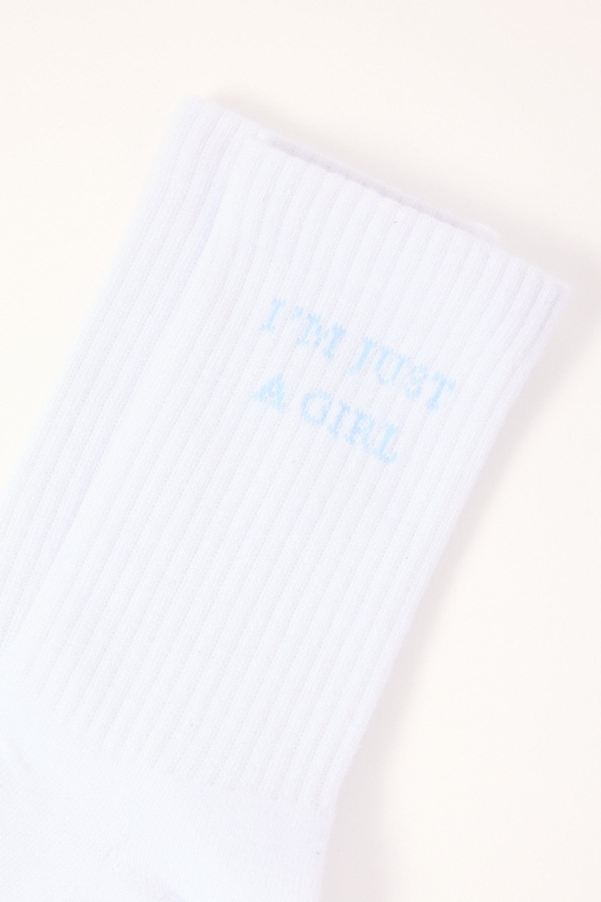 Luck & Trouble I'm Just A Girl Sock White