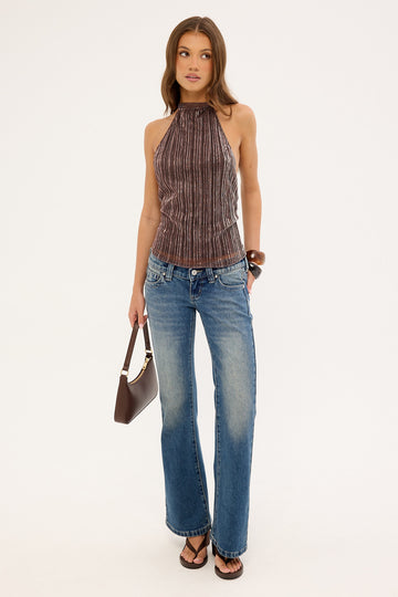 Abrand 00 Low Flare Jean Mason Blue Fade