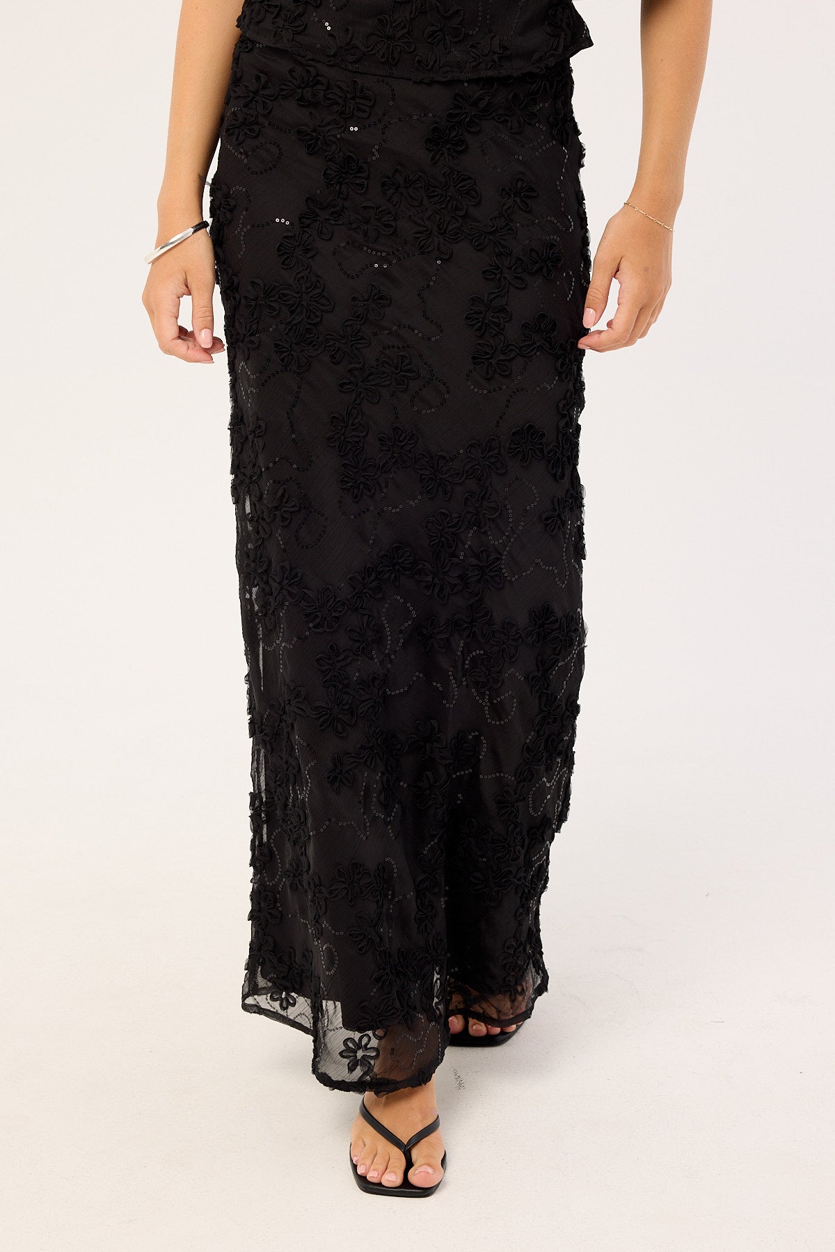 Luck & Trouble Nala Maxi Skirt Black