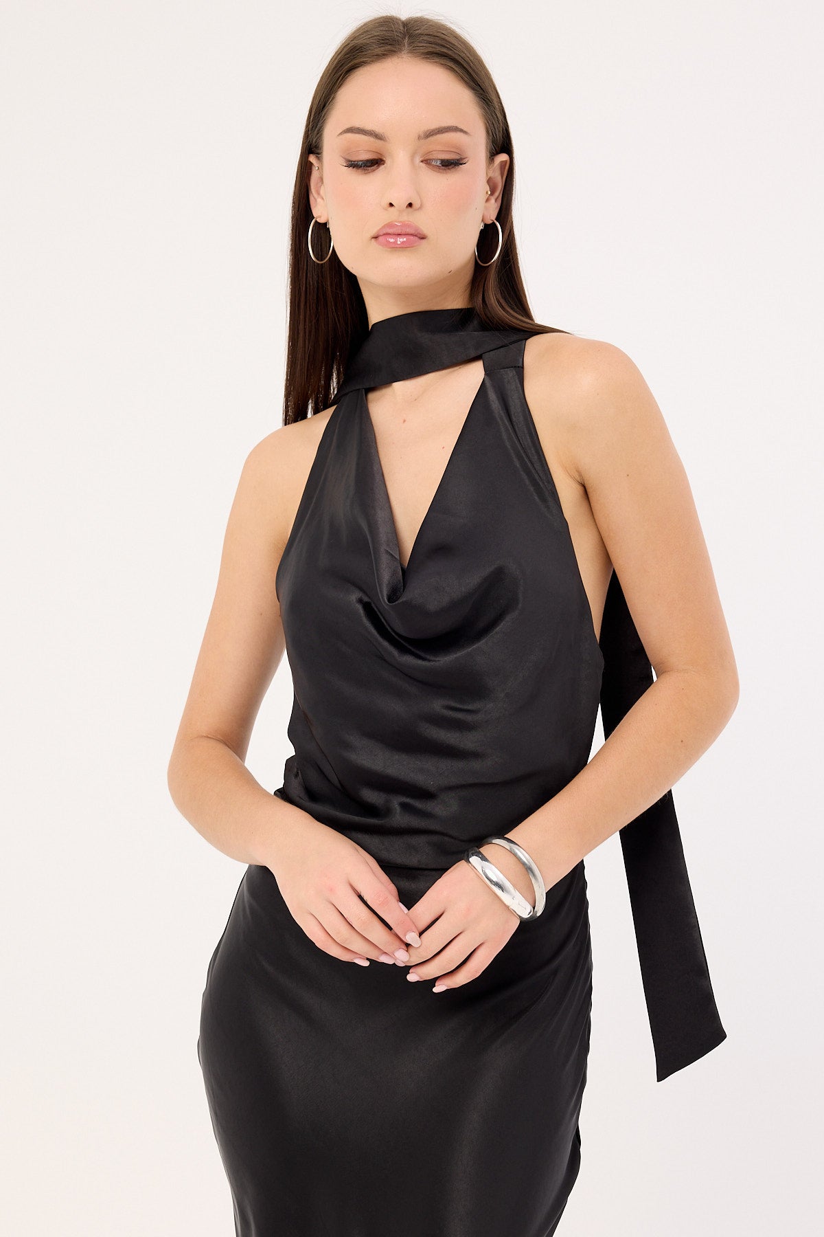 Sndys The Label Rosanna Maxi Tie Dress Black