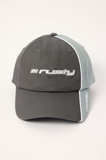 Rusty White Lines Dad Cap Steel/Grey