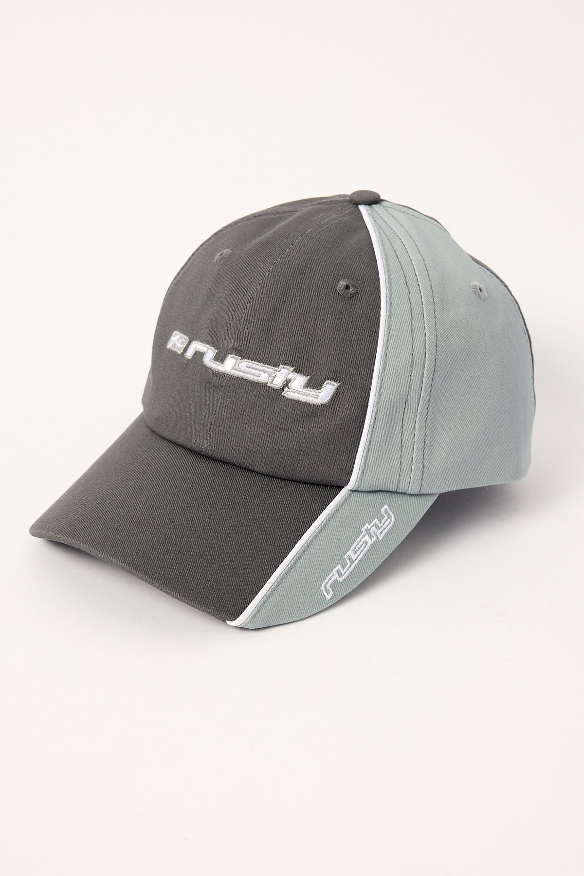 Rusty White Lines Dad Cap Steel/Grey
