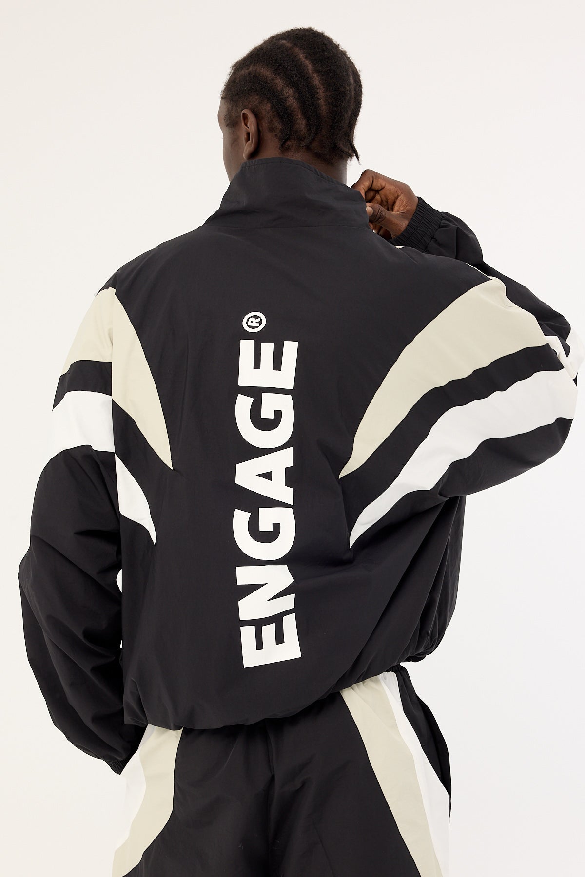 Engage Global Track Suit Jacket Black/Grey