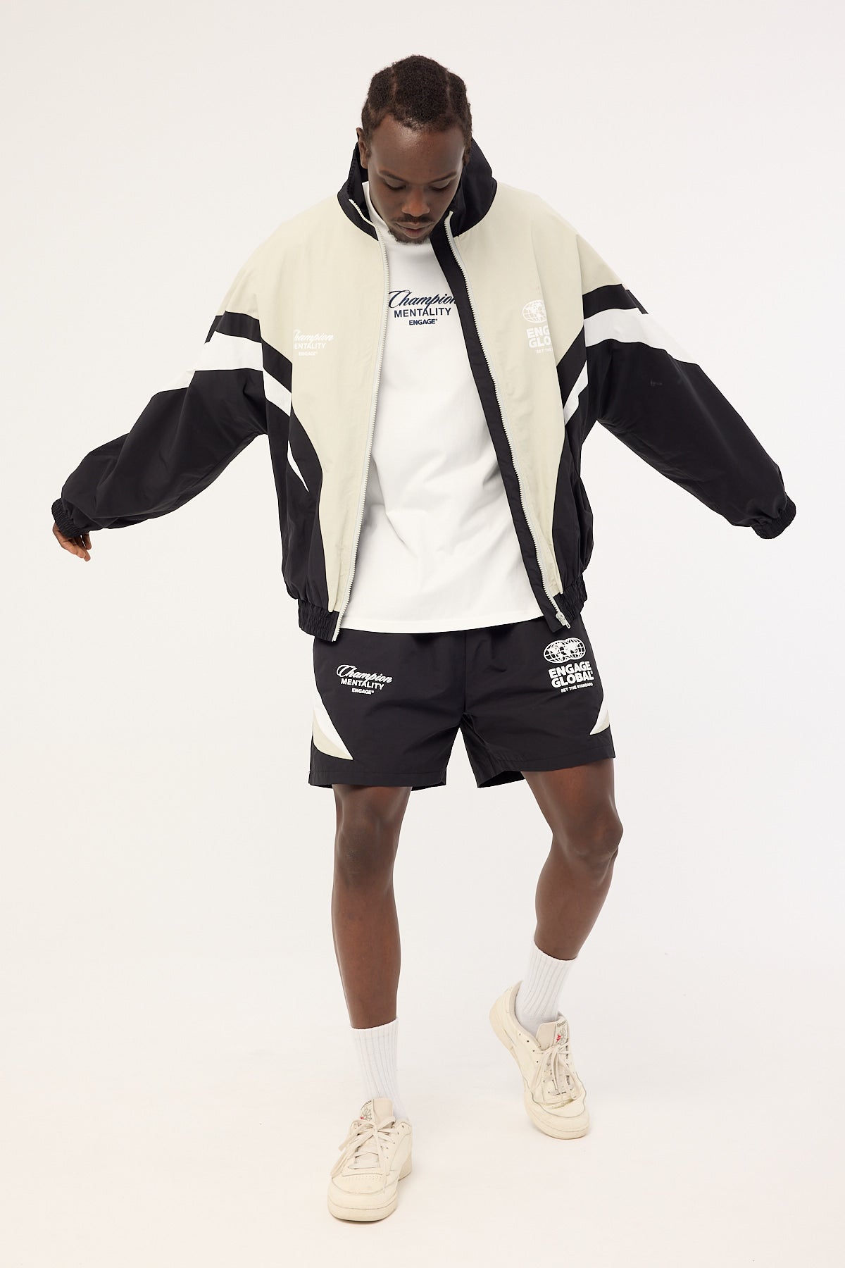 Engage Global Track Suit Jacket Black/Grey