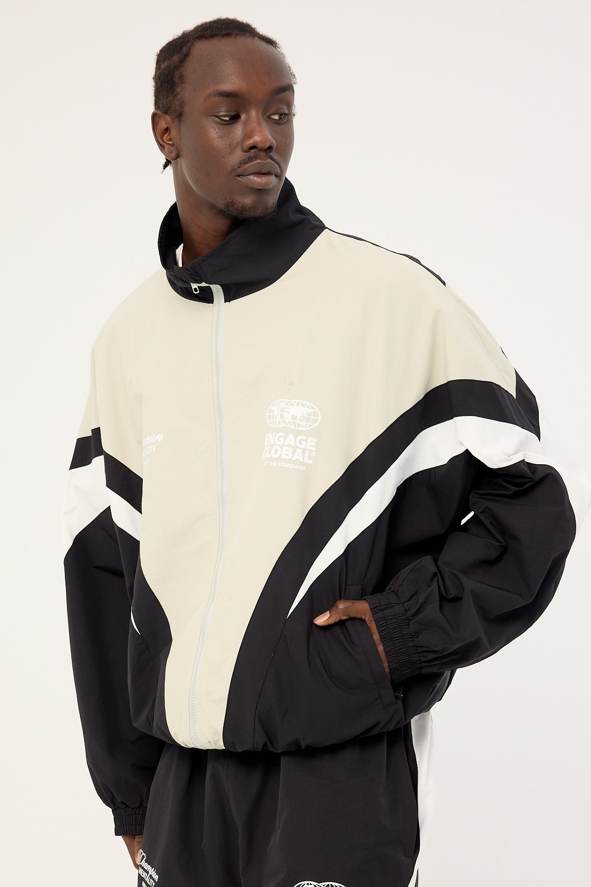 Engage Global Track Suit Jacket Black/Grey