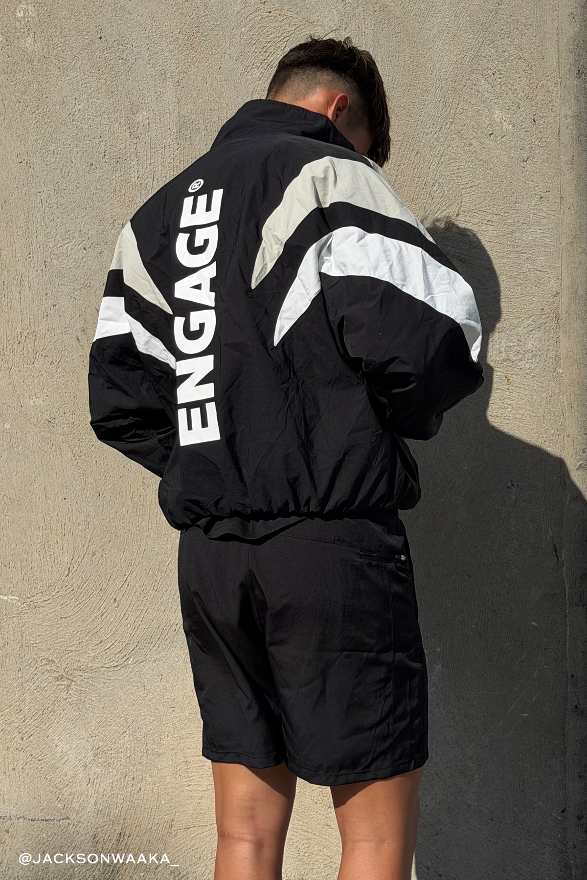 Engage Global Track Suit Jacket Black/Grey
