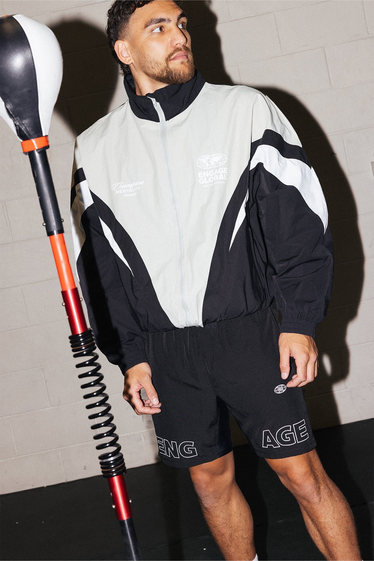 Engage Global Track Suit Jacket Black/Grey