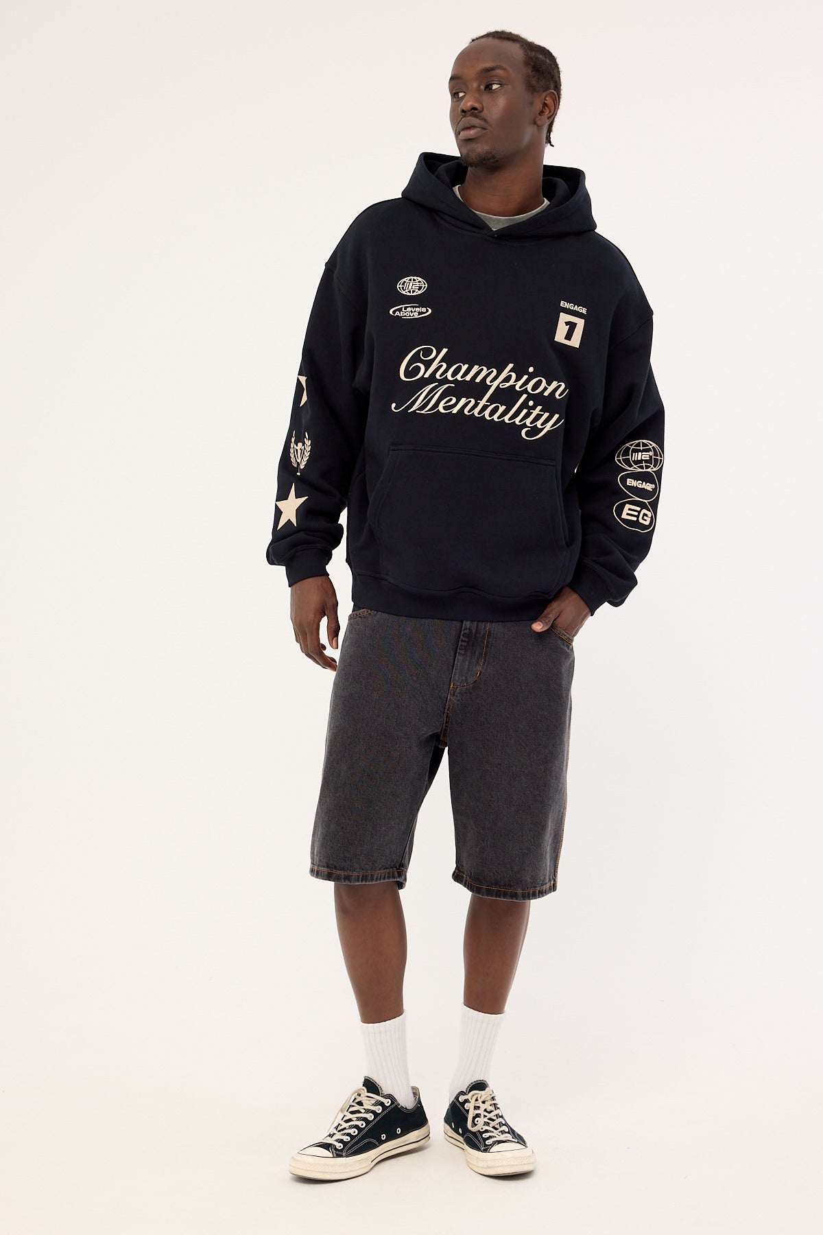 Engage Gloves Up Hoodie Black