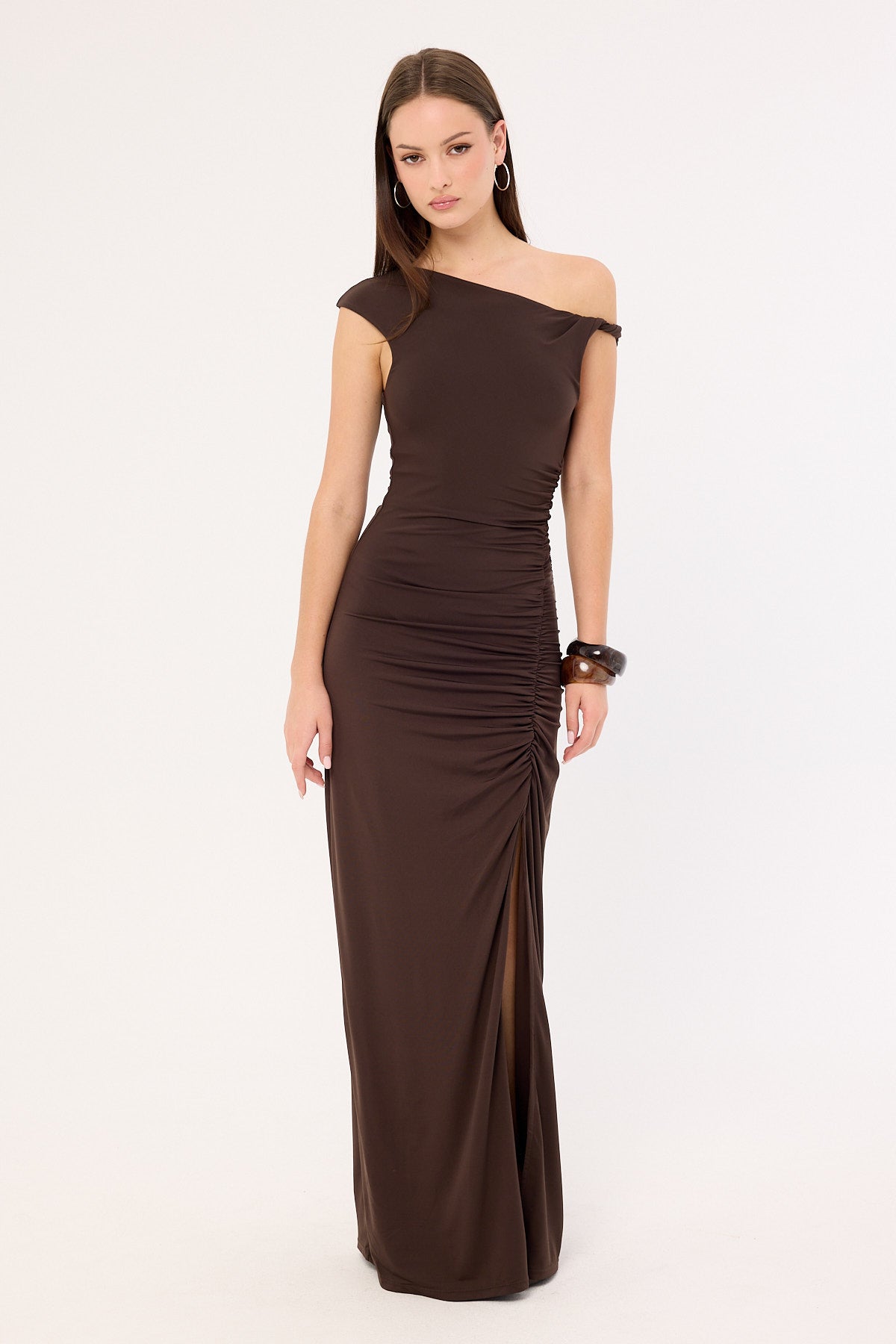 Perfect Stranger Miro Twist Maxi Dress Brown