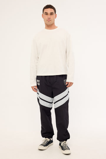 Nena & Pasadena Raiders Nylon Pant Jet Black/Silver