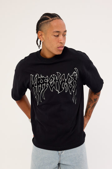 Kiss Chacey Scyth Loopback Street Tee Jet Black