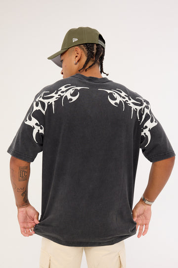 Kiss Chacey Cagey Oversized Tee Mineral Black