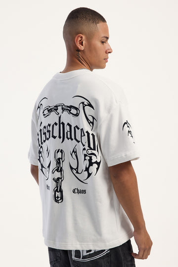 Kiss Chacey Chains Loopback Street Tee Natural White