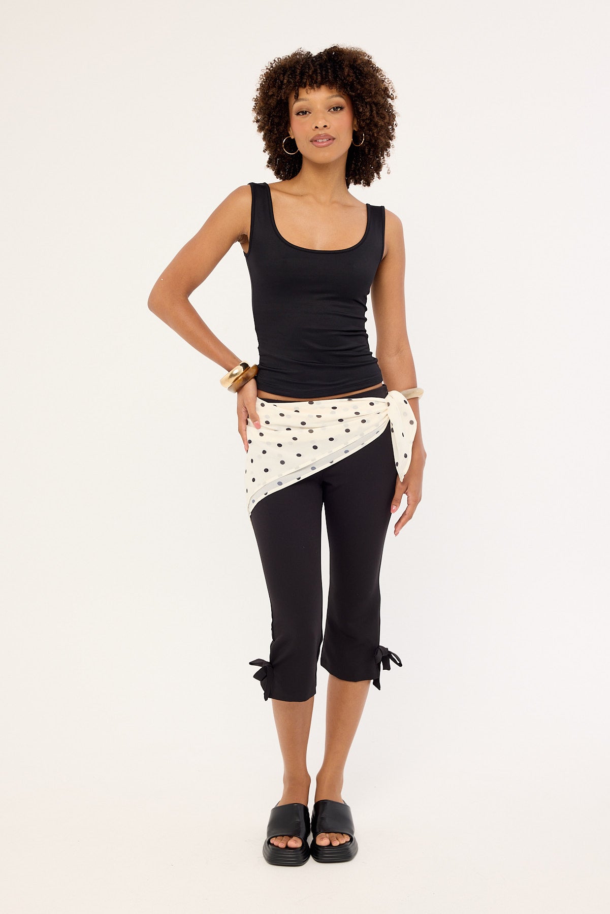 L&t Sophia Singlet Tank Top Black